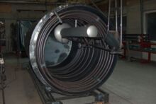 Speicher mit integriertem Warmwasser Boiler und Wärmetauschern für Solar