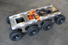 Vielradwagen zum Einbringen von Heizungsspeichern